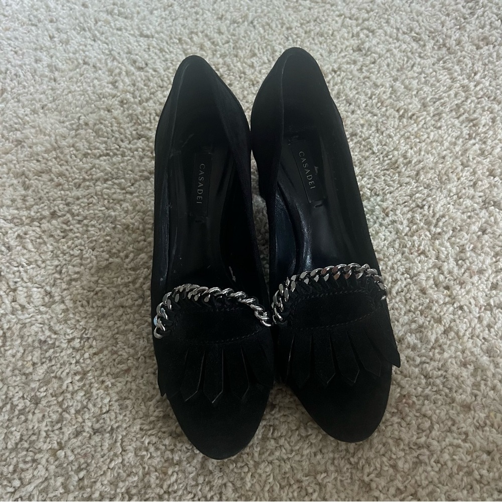 Casadei black heels